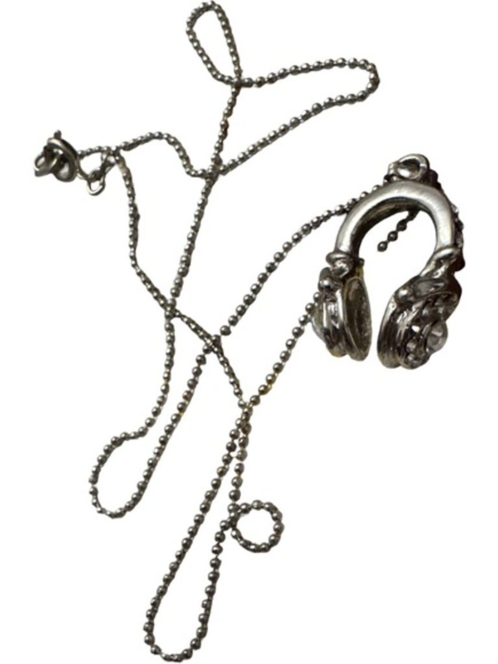 Necklace with rhinestone headphones Pendant - Picture 4 of 4
